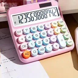 meludi 12 Digit Big desktop calculator Mechanical Calculator Big Buttons,Colorful Candy Basic Calculator-picture-30