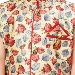 Jeetethnics Boys Red & Beige Printed Kurta with Dhoti Pants image 2