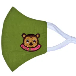 masq Anti-Pollution, Anti-Bacterial (BFE>99%) 4 Layer Embroidered, Designer, Fashionable & Protective 100% Cotton Cloth Face Mask Combo for Kids with Lanyard & Size Adjustable Ear Loops EY_Panda_Combo_03 Reusable, Washable Cloth Mask image 5