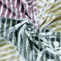 lathwal crations Velvet Double Fitted (Elastic) 280 TC Printed Bedsheet image 2