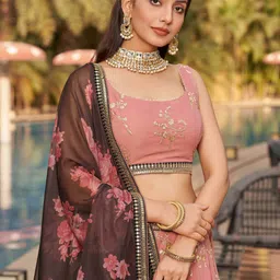 tasrika Embroidered Semi Stitched Lehenga Choli image 4