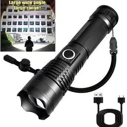 zeno volt M988 METAL ZOOMABLE TORCH Super Bright 150W Light, 5 Modes Flashlight Torch Torch image 1