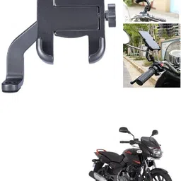 Mirror Fitting Metal Mobile Holder For Bajaj Pulsar 125 Neon Bike Mobile Holder-image-9