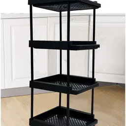 glowsilk 4-layer Jaali trolley Plastic Kitchen Trolley image 5