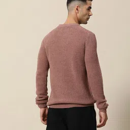 mr bowerbird Men Solid Round Neck Multicolor Sweater image 5