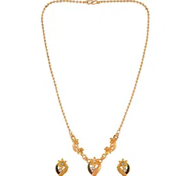 Silvermerc Designs Gold-Plated Black & White Stone Studded Jewellery Set image 2