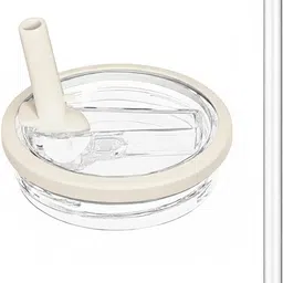 house of quirk Replacement Tumbler Lid with Straw (Cream, 1 Lid + Straw)-Tumbler Not Included 3.93 inch Lid, Pack of 1-picture-16