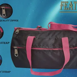 panchtatava 20 L Hand Duffel Bag - Trendy Gym Bag | Duffel Bag | Sport Bag For Men & Women Black-Pink Gym Duffel Bag - Pink - Regular Capacity image 2