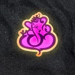 liyanza roots and wings Ganesh LED Neon Light – 8x8 Inch Acrylic Wall Hanging | Decorative Night Lamp Tube Light Fixture image 5