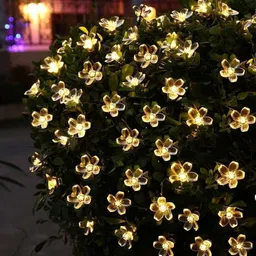 pesca 25 LEDs 4 m Yellow Steady Flower Rice Lights image 4
