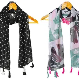 stolevilla Printed Chiffon Women Multicolor Scarf, Stole, Fancy Scarf-picture-20
