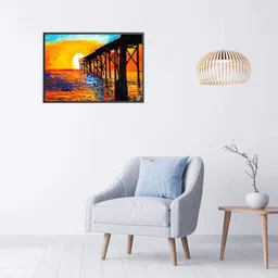 webby Sunset Over the Bridge Wooden Jigsaw Puzzle, 1000 Pieces image 4