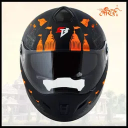 steelbird SBH-34 Jai Shree Ram Reflective ISI Certified Full Face Graphic Helmet Motorbike Helmet-picture-10