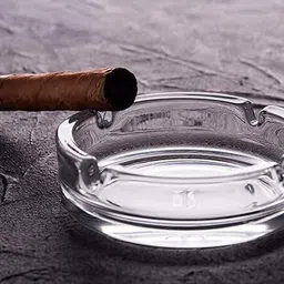 idona creation Clear Glass Ashtrays, Round Ash Trays Clear Glass Ashtray image 4