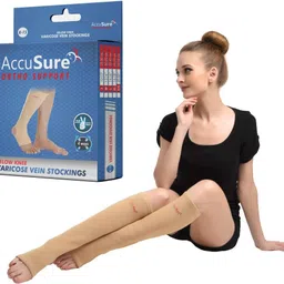 accusure VARICOSE VEIN STOCKINGS (BELOW KNEE) Knee Support image 5