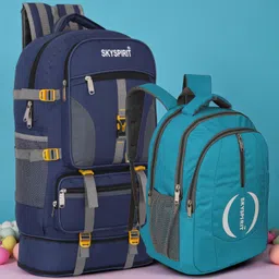 Travel Gear Rucksack + Utility Backpack | Strong Build Combo Pack Of 2 Rucksack - 70 L-image-77