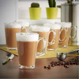 verphx Pack of 6 Glass Crystal Tea and Coffee Mug Glass Cup for Tea and Coffee Beautiful cup 135ml-picture-28