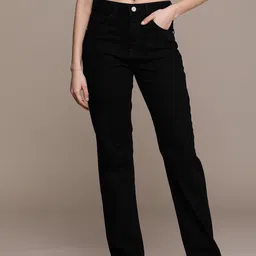 roadster Women Slim Mid Rise Black Jeans image 2