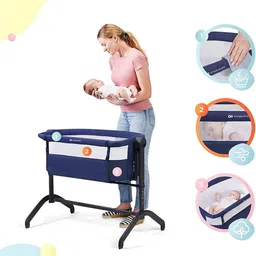 staranddaisy Baby Crib Cradle, Baby Crib for New Born Babies with Hight Adjustment Bassinet image 5