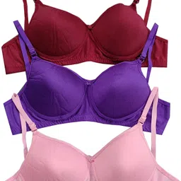 chileelife Pack of 3 Women Everyday Lightly Padded Bra-picture-24