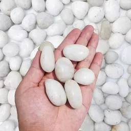 modern attire White Polish Stone Polished Angular Marble Stone image 3