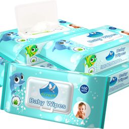 glider Baby Wipes|100 Pcs/Pack| Soft | Aloe Vera & Vitamins (Pack of 5) 500 Wipes-picture-12