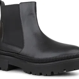 inc.5 Womens Black Casual Solid Round toe Chelsea Boots Boots For Women image 2