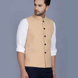 surya khadi Solid Men Waistcoat image 3
