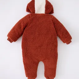 DeFacto Infant Boys Rust & White Hooded Rompers image 2