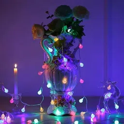 eroma 150 LEDs 50 m Multicolor Steady, Flickering, Color Changing Ball Rice Lights image 3