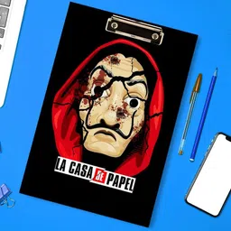 creative print solution Money Heist Face Reprint Clip Board Exam Pad (14x9.5 Inches) image 2
