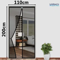 lifekrafts Auto-Closing Magnetic Door Polyester Washable Adults Mosquito Net image 1