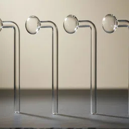 agnix 6 inch Bend Glass Oil Burner Pipe Transparent (Pack of 4) Borosilicate Glass Inside Fitting Hookah Mouth Tip image 4