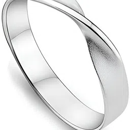 raksha mai jewellers 92.5 Silver Certified Lifestyle Promise Band Sterling Silver Rhodium Plated Ring-picture-15