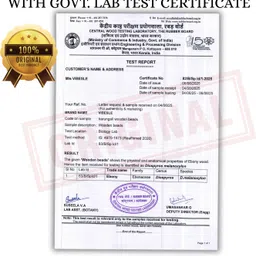 vibesle Karungali Malai Silver Cap Plated Mala With Lab Certification 72 Beads Ebony Wood Necklace image 5