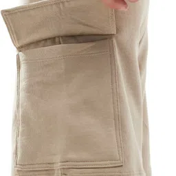 gyrfalcon Solid Men Beige Cargo Shorts image 4
