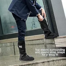 ta Waterproof Shoe Cover Protector Polyester black High Ankle Shoe Cover, Boots Shoe Cover image 3