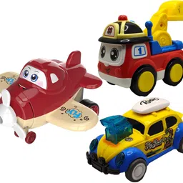 vaniha Unbreakable Four-Wheel Drive Friction Powered Diecast Toy Set-M17-picture-15