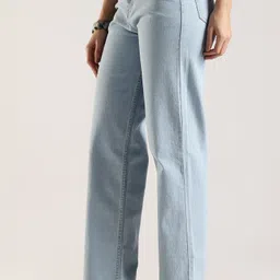 zayla Women Flared High Rise Light Blue Jeans image 3