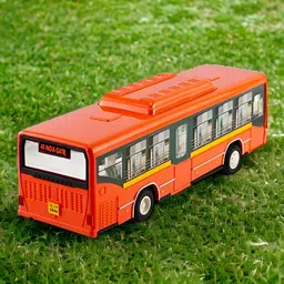 sabirat Low Floor Bus For Kids, Durable Quality, Pull Back Action, No Sharp Edges image 3