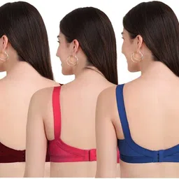 bella beauty Pack of 3 Women Full Coverage Non Padded Bra image 2