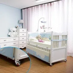 hinglaj 3 inch Swivel Caster Wheels 4 inch total wheel Hight,Heavy Duty Plate Casters with Safety Brake Total Capacity 500kg (pack of 4) Braked Furniture Caster image 4