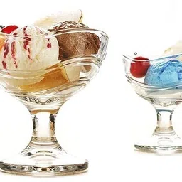 grickzo Glass Dessert Bowl 150ml Round Shaped Crystal Clear Glass Ice Cream Sundae Salad Cups/Bowls Disposable-picture-24