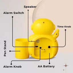 primestyle Analog Yellow Clock image 2