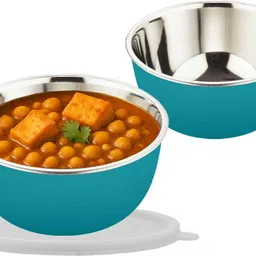 alventra Stainless Steel Storage Bowl Microwabe Safe Bowls With Lids Food Storage and Serving set-picture-19