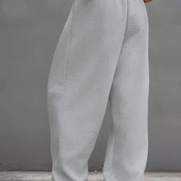 dockstreet Men Solid Grey Track Pants image 2