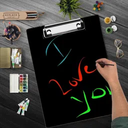 durgawallcraft I Love You Digital Reprint Clip Board Exam Pad Size (14x10 Inches)-picture-36