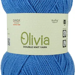 ganga Olivia Hand Knitting and Crochet yarn (Blue) (200gms)-picture-28