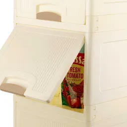 mechon 5 Layer Kitchen Square Portable Storage Rack Organiser for Kitchen Basket Plastic Kitchen Trolley image 3