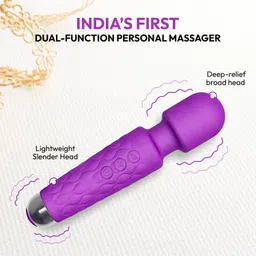 Mildcares Rechargeable Full Body Massager for Men & Women | Powerful Vibrations | 3 Speed, Modes | Wireless Vibration Wand Full Body Massage Water Resistant & Portable Massager image 2
